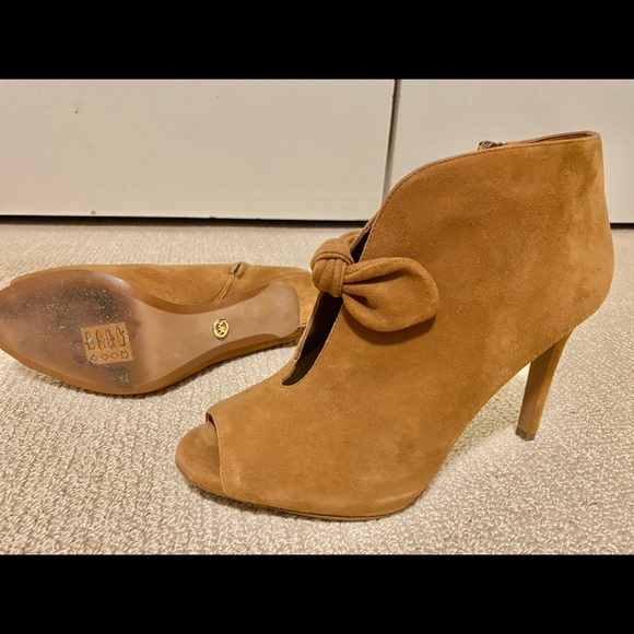 Michael Kors Brown suede open toe stilettos • - Picture 3 of 4